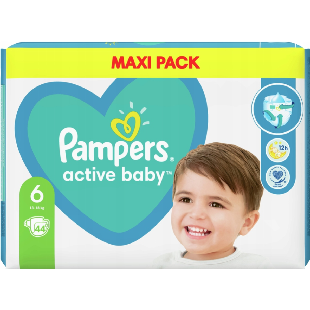 Подгузники детские «Pampers» Active Baby, Размер 6, 13-18 кг, 44 шт #0