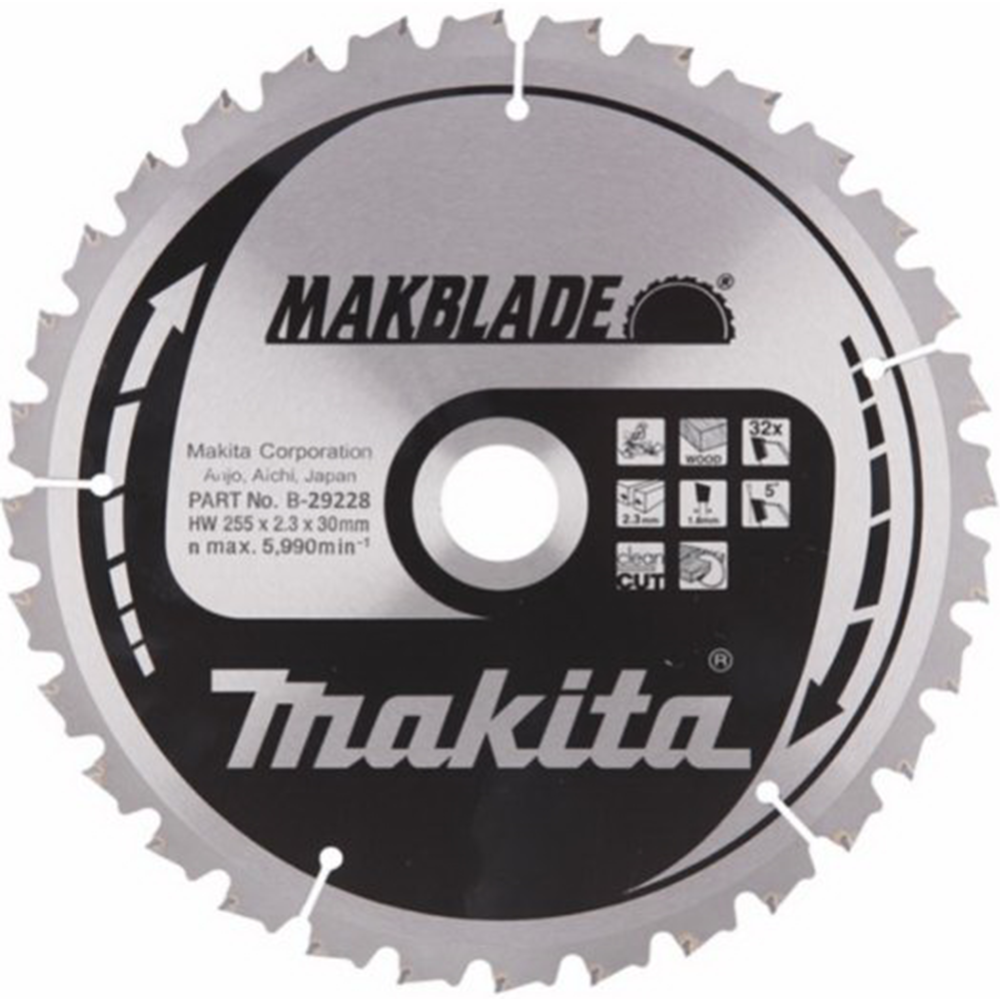 Диск пильный «Makita» Makblade, B-29228, 255х30 мм