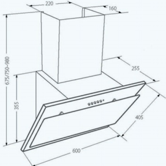 Вытяжка кухонная «Akpo» Juno Eco 60, WK-4, чёрный