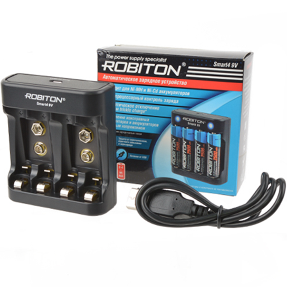 Зарядное устройство «Robiton» Smart4 9V, БЛ16975