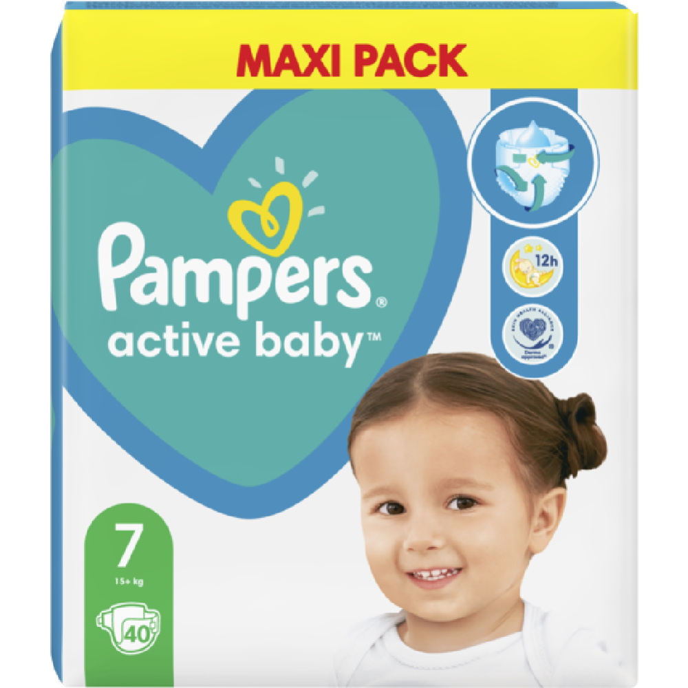 Подгузники детские «Pampers» Active Baby, Размер 7, 15+ кг, 40 шт #0