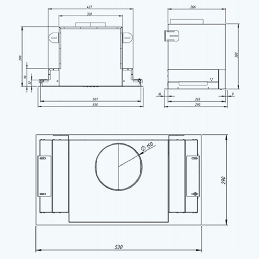 Вытяжка кухонная «Akpo» Neva Glass Eco 60, WK-4, белое стекло