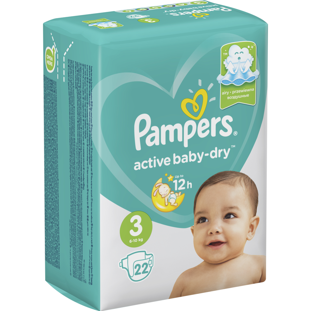 Подгузники детские «Pampers» Active Baby-Dry, размер 3, 6-10 кг, 22 шт