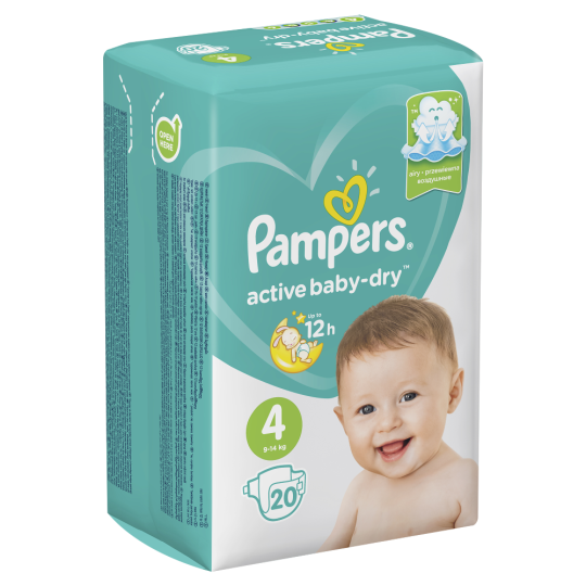 Подгузники детские «Pampers» Active Baby-Dry, размер 4, 9-14 кг, 20 шт