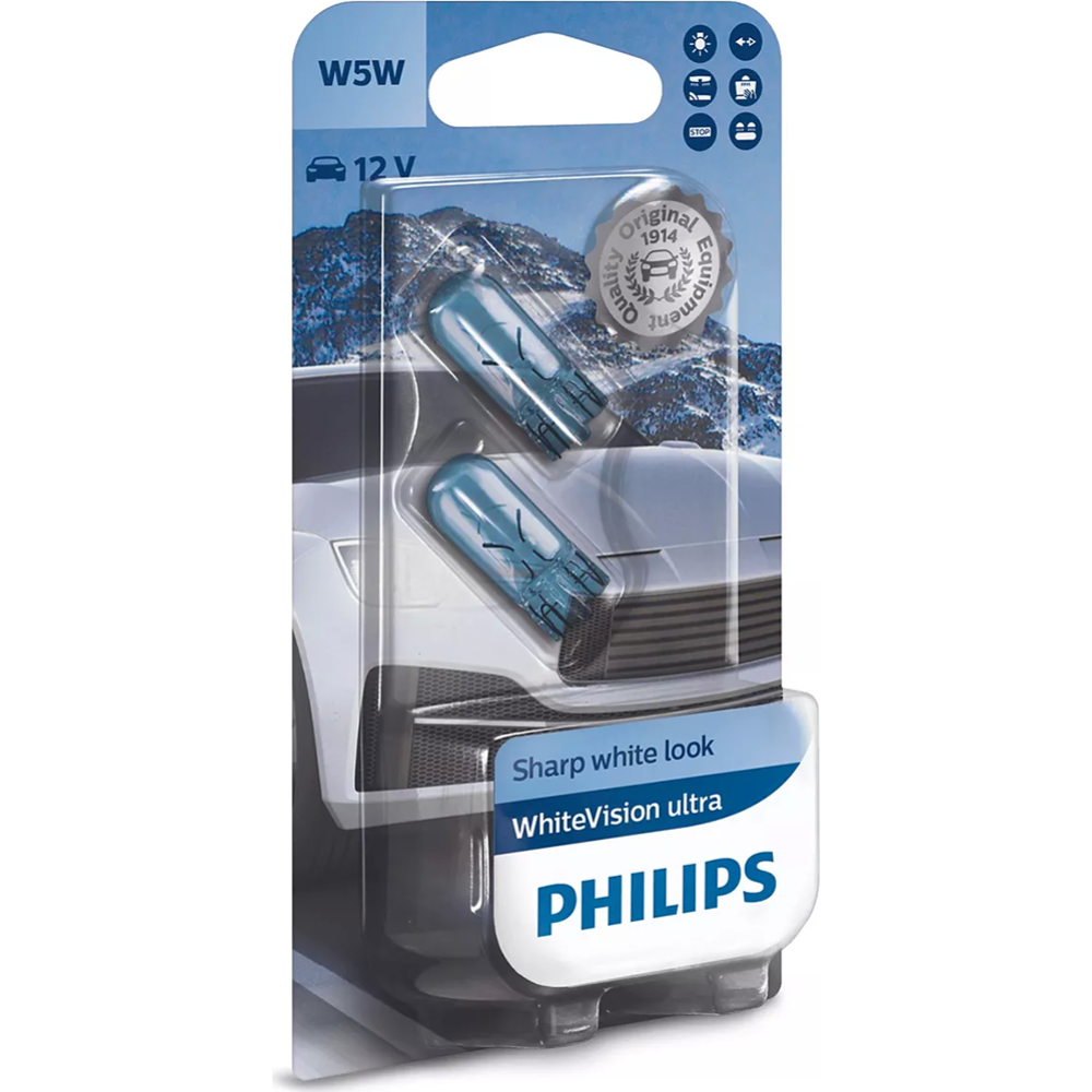 Комплект автоламп «Philips» W5W 12961WVUB2, 2 шт