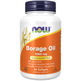 Масло Бурачника (концентрированная ГЛК) Now Foods Borage Oil, 60 капс.