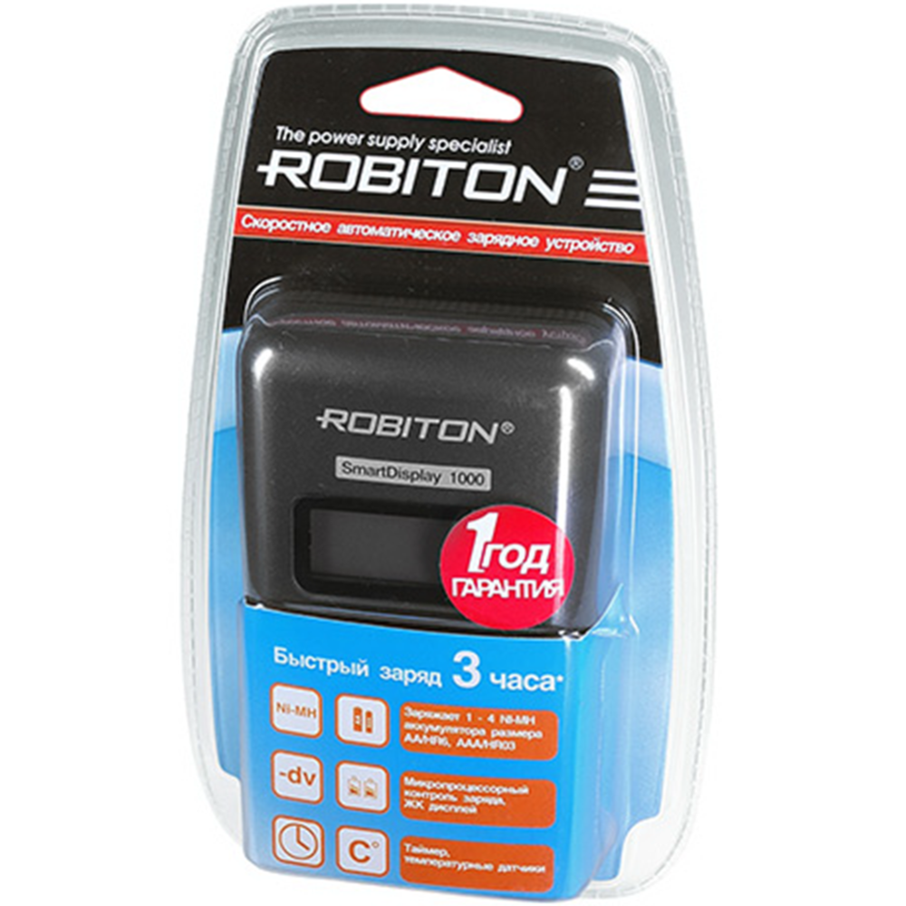 Зарядное устройство «Robiton» SmartDisplay 1000 BL1, БЛ11072