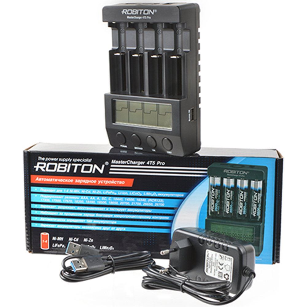 Зарядное устройство «Robiton» MasterCharger 4T5 Pro, БЛ16901