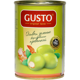 Оливки зеленые «Gusto» , фаршированные креветкой, 280 г