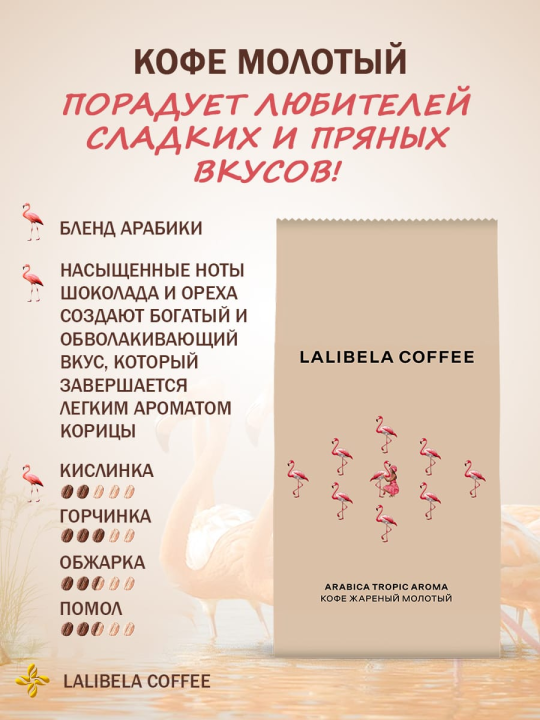 Молотый кофе LALIBELA TROPIC AROMA 230гр.