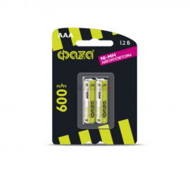 Аккумулятор AAA 2шт 600mAh NI-MH предзаряженные BL-2 ФАZА