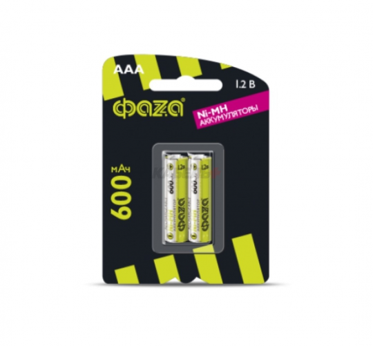 Аккумулятор AAA 2шт 600mAh NI-MH предзаряженные BL-2 ФАZА