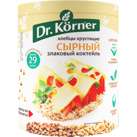 Срочный товар! Хлебцы «Dr.Korner» злаковый коктейль сырный, 100 г