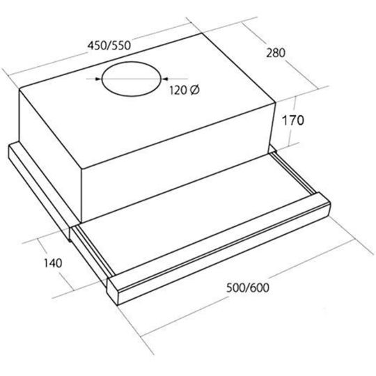 Вытяжка кухонная «Akpo» Light Eco Glass 60, WK-7, белый