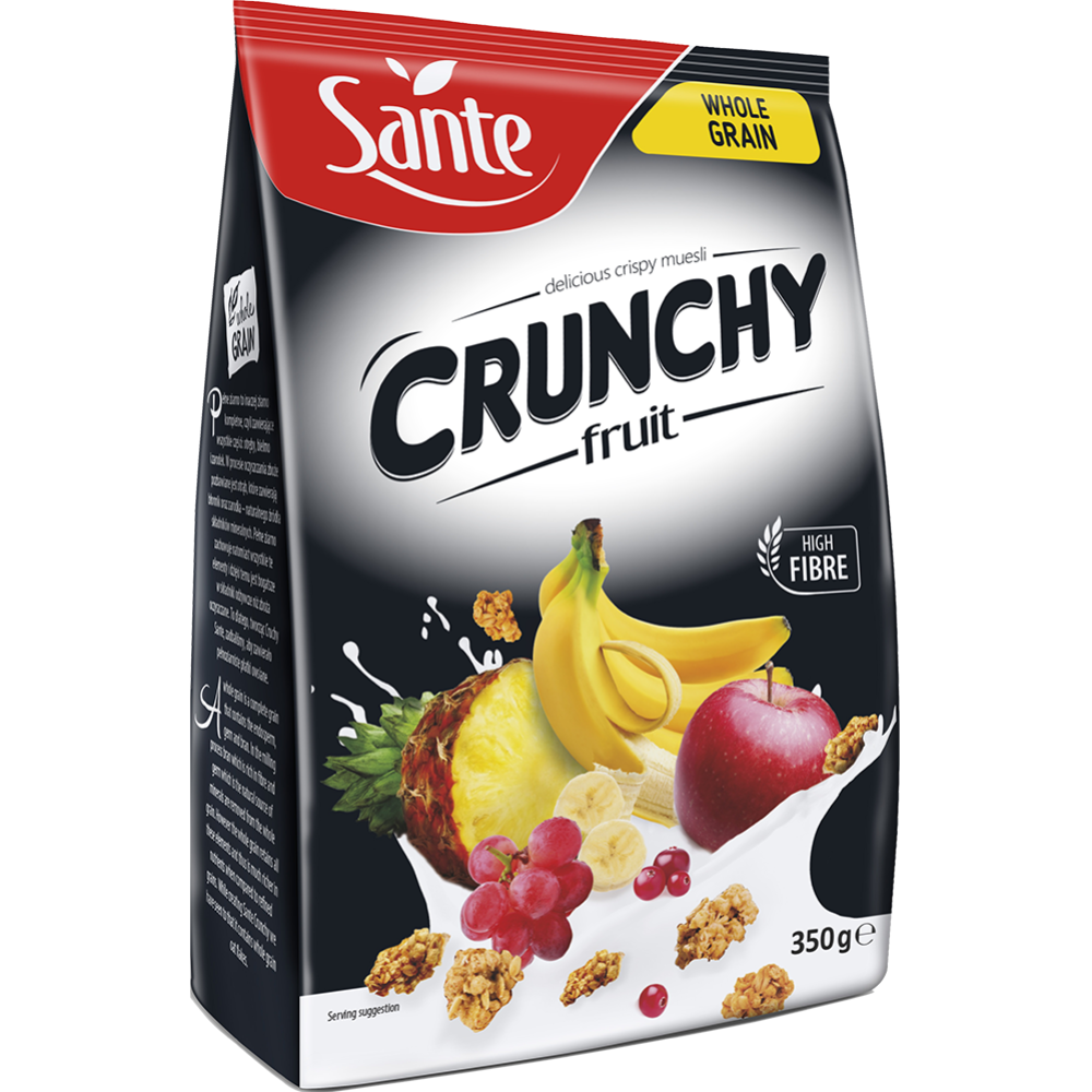 Мюсли «Sante» Crunchy, с фруктами, 350 г #0