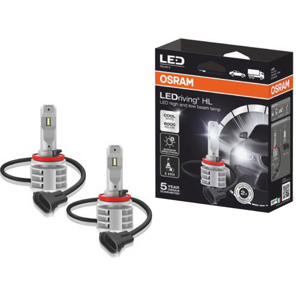 Комплект автоламп «Osram» H11 LED, 67211CW, 2 шт