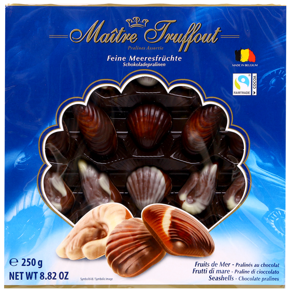 Кон­фе­ты «Maitre Truffout» Дары моря, с оре­хо­вой на­чин­кой, 250 г