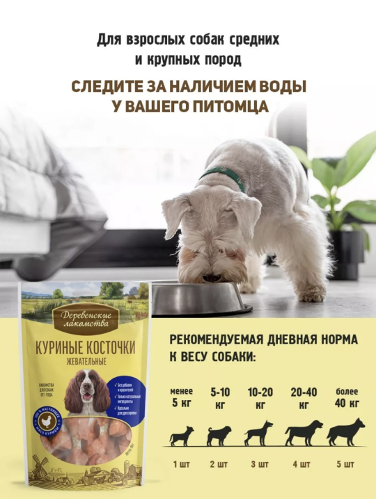 Куриные косточки жевательные, 2 упаковки