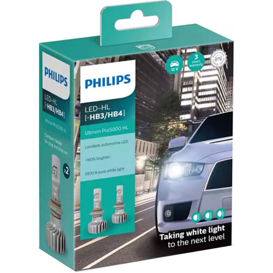 Комплект автоламп «Philips» HB3/4 LED, 11005U50CWX2, 2шт