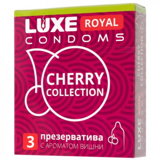 Презервативы с ароматом вишни Luxe Royal Cherry Collection 3 шт