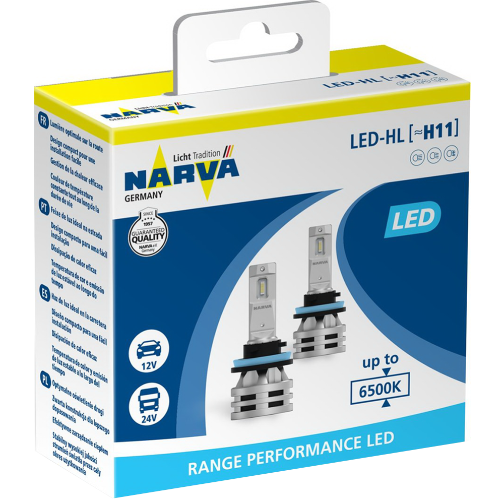 Комплект автоламп «Narva» H11 Range Performance LED, 18048, 2 шт