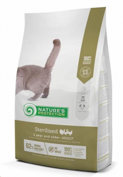 Сухой корм Nature's Protection Sterilised для кошек после стерилизации с птицей, 7 кг