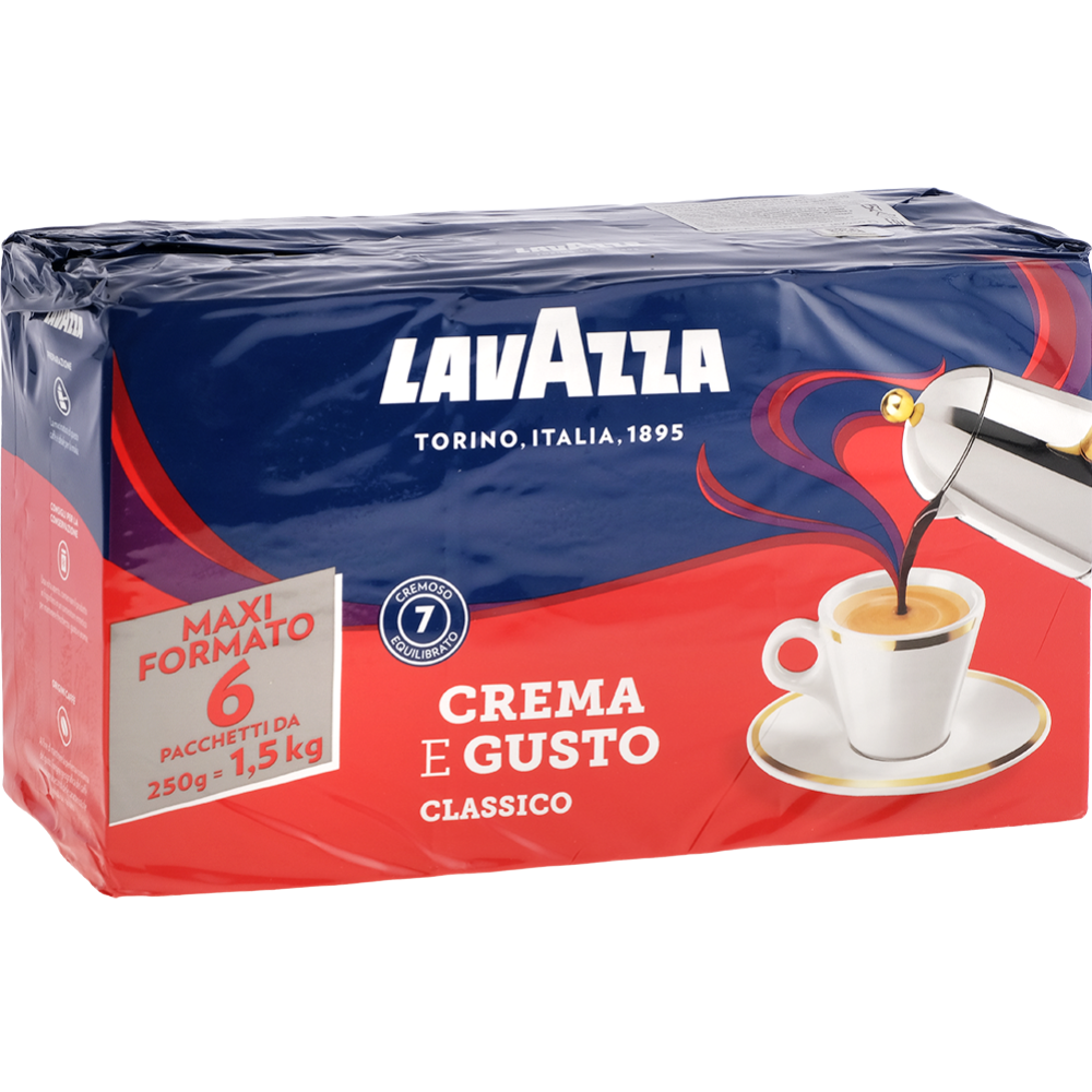 Кофе молотый «Lavazza» Crema E Gusto, 6х250 г #0