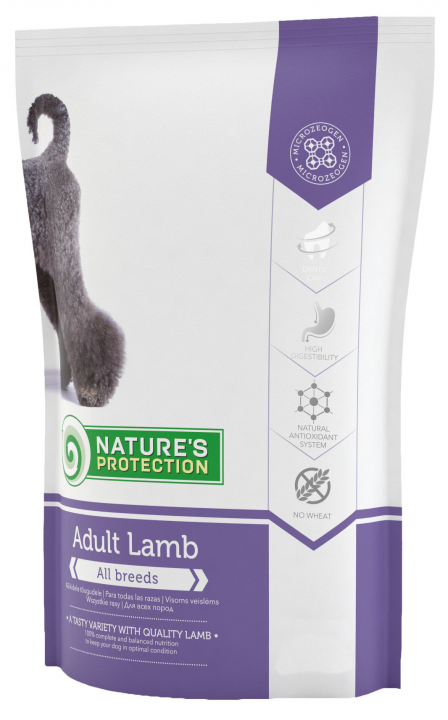 Сухой корм Nature's Protection Adult Lamb для собак с мясом ягненка, 12 кг