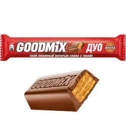 Кон­фе­та «Goodmix Duo» мо­лоч­ный шо­ко­лад с хру­стя­щей вафлей, 40 г