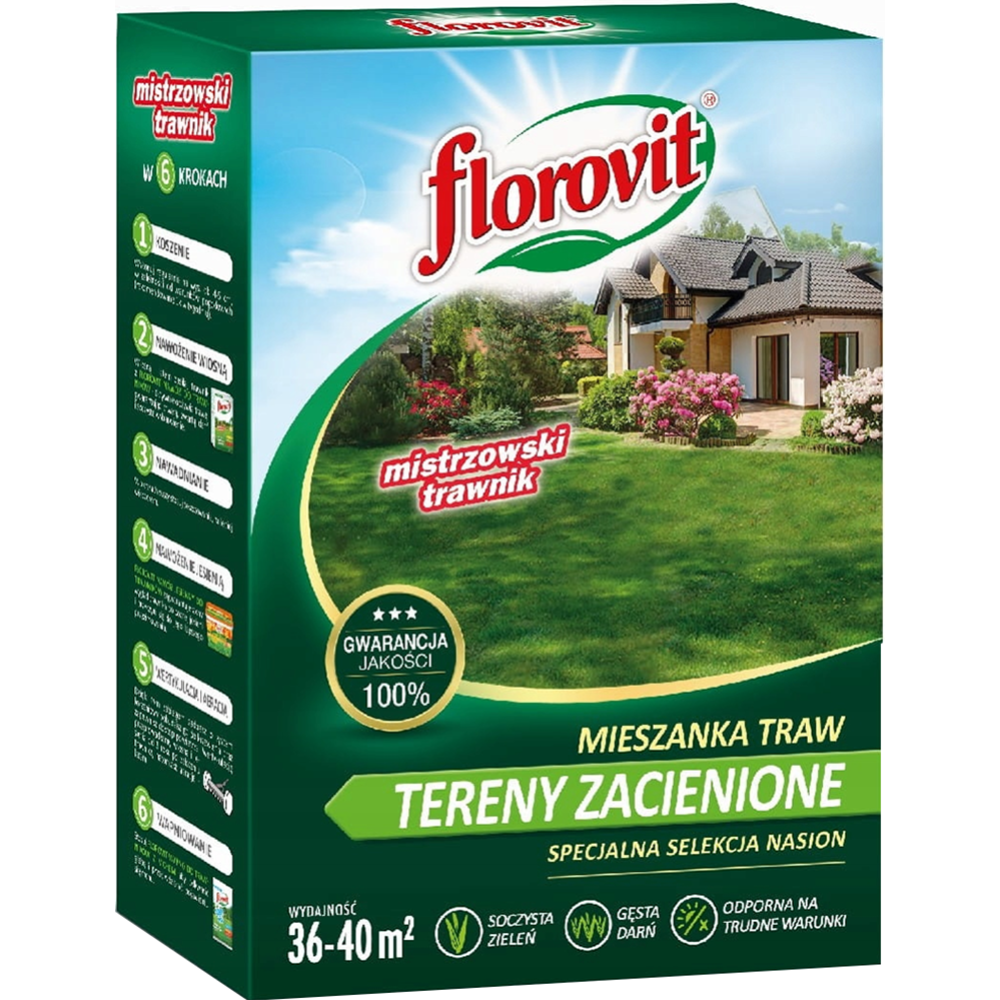Семена газонной травы «Florovit» Теневая, коробка, 0.9 кг
