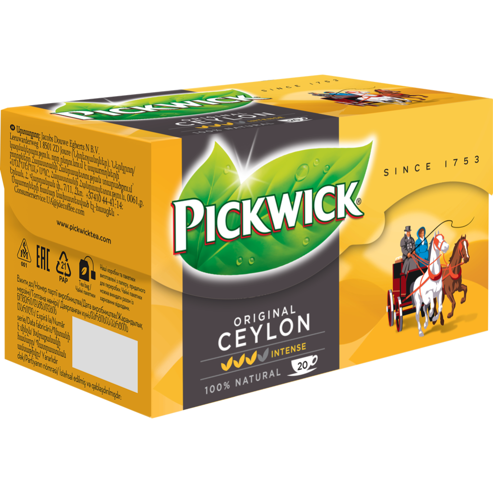 Чай черный «Pickwick» Original Ceylon, 20x2 г