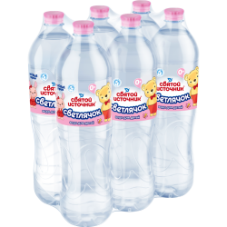 Вода пи­тье­вая для детей «Свя­той Ис­точ­ни­к» Свет­ля­чок, нега­зи­ро­ван­ная, 6х1.5 л
