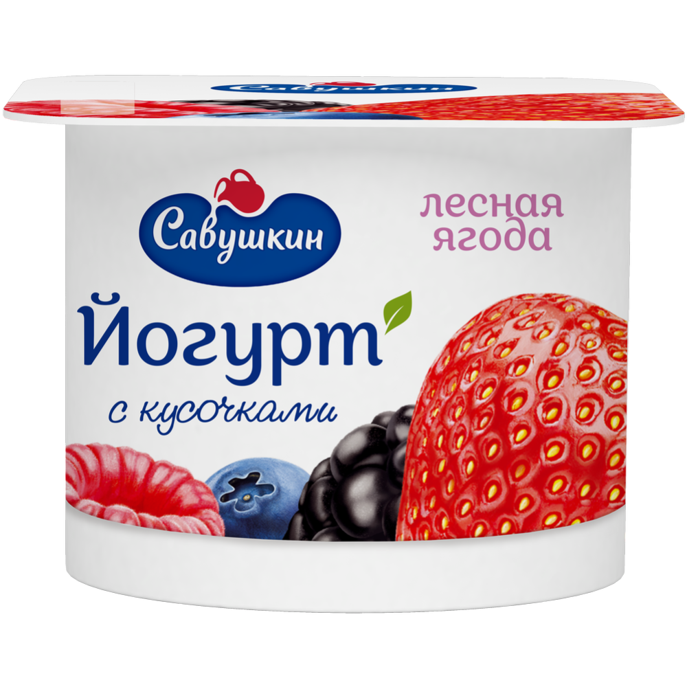 Йогурт «Савушкин» лесная ягода, 2%, 120 г #0