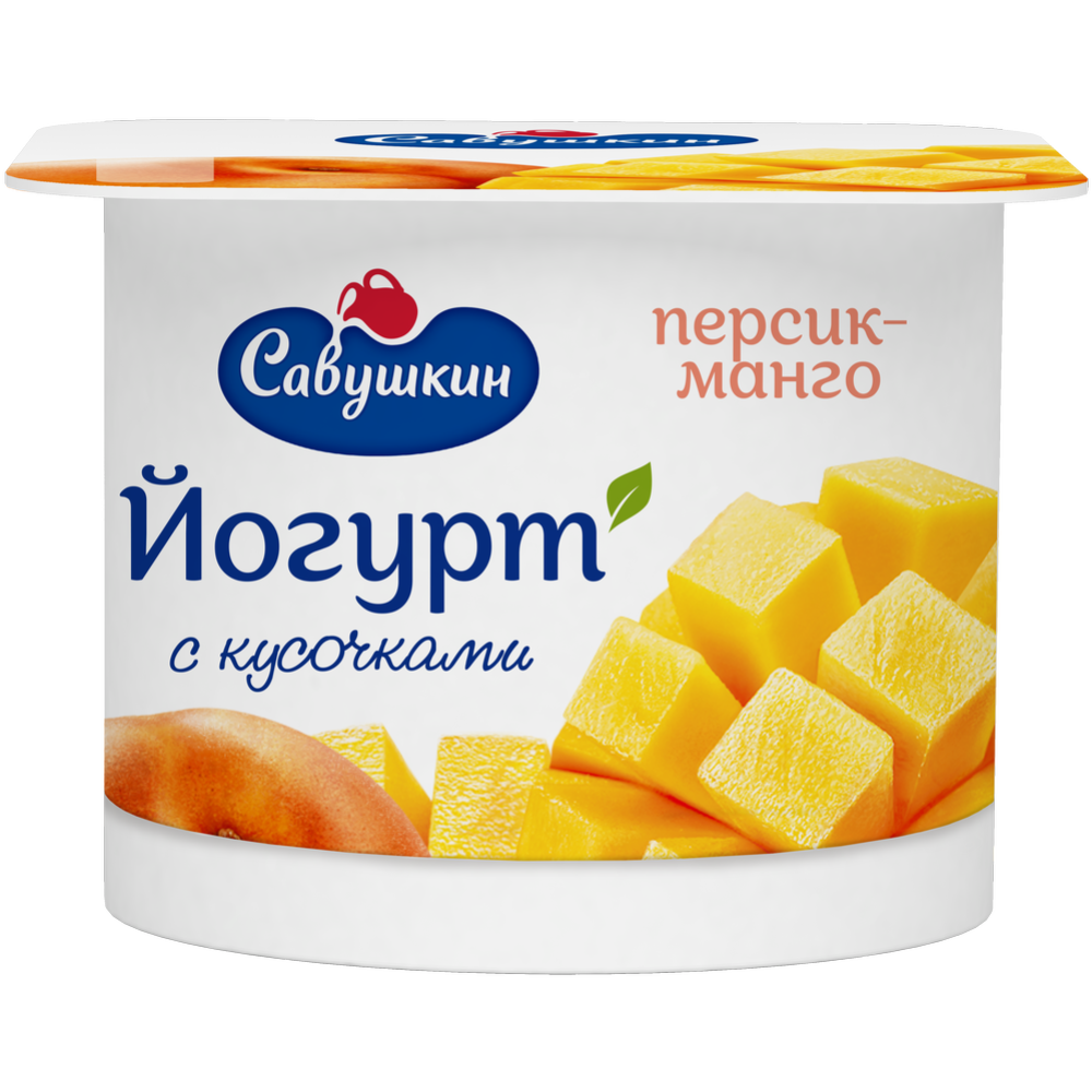 Йогурт «Савушкин» персик-манго, 2%, 120 г #0