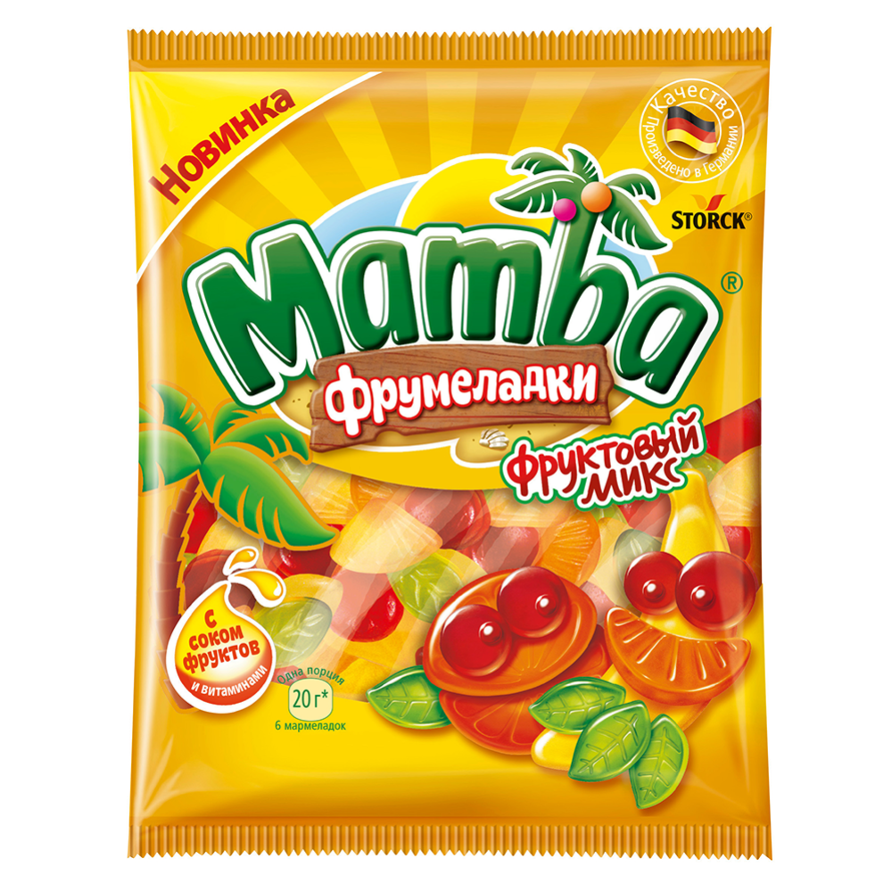 Мармелад жевательный «Mamba» Фрумеладки, фруктовый микс, 72 г