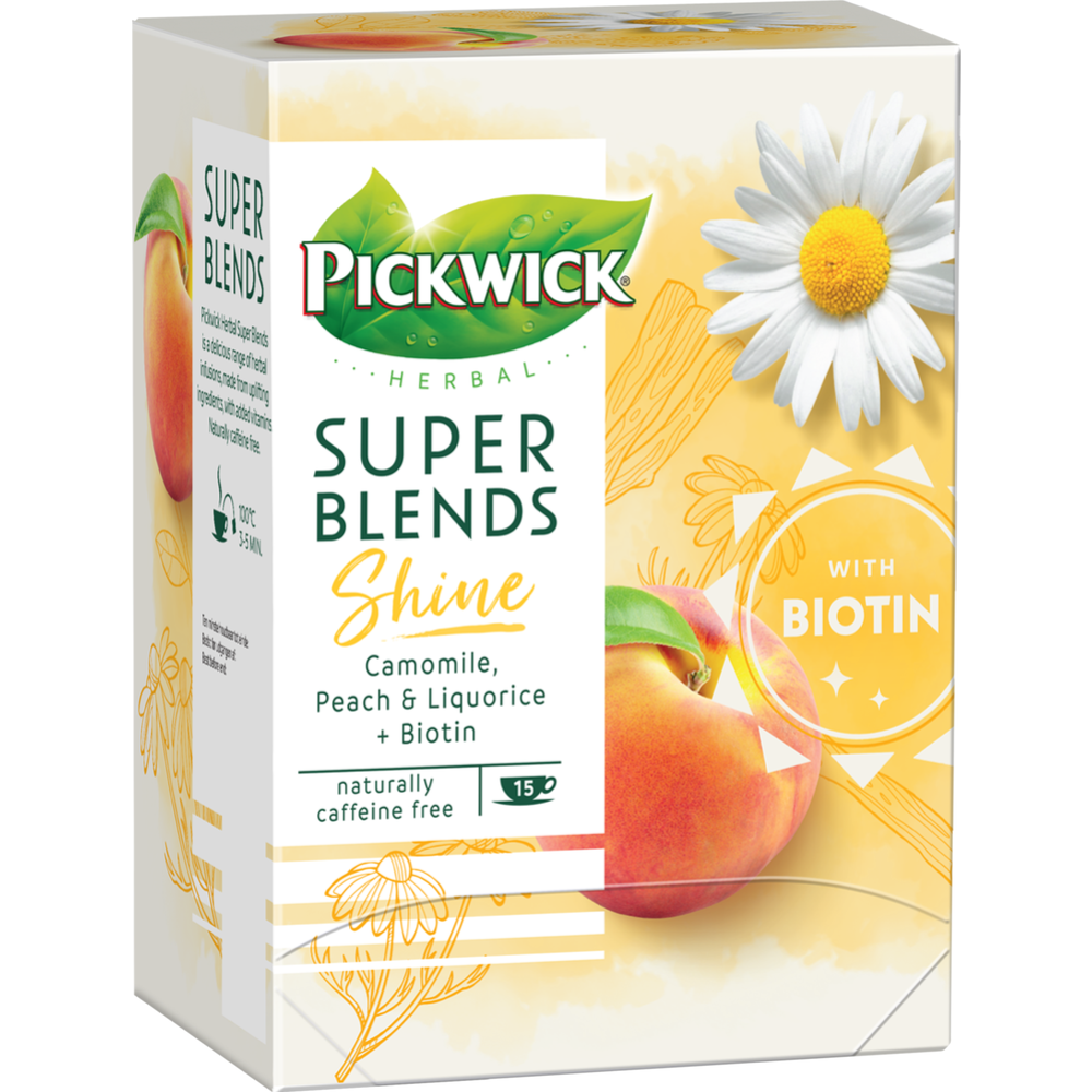 Чайный напиток «Pickwick» Herbal Super Blends Shine, 15x1,5 г