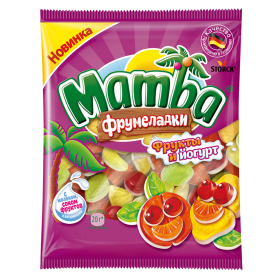 Мар­ме­лад же­ва­тель­ный «Mamba» Фру­ме­лад­ки, фрукты и йогурт, 72 г