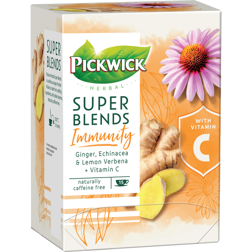 Чайный на­пи­ток «Pickwick» Herbal Super Blends Immunity, 15 x1,5 г