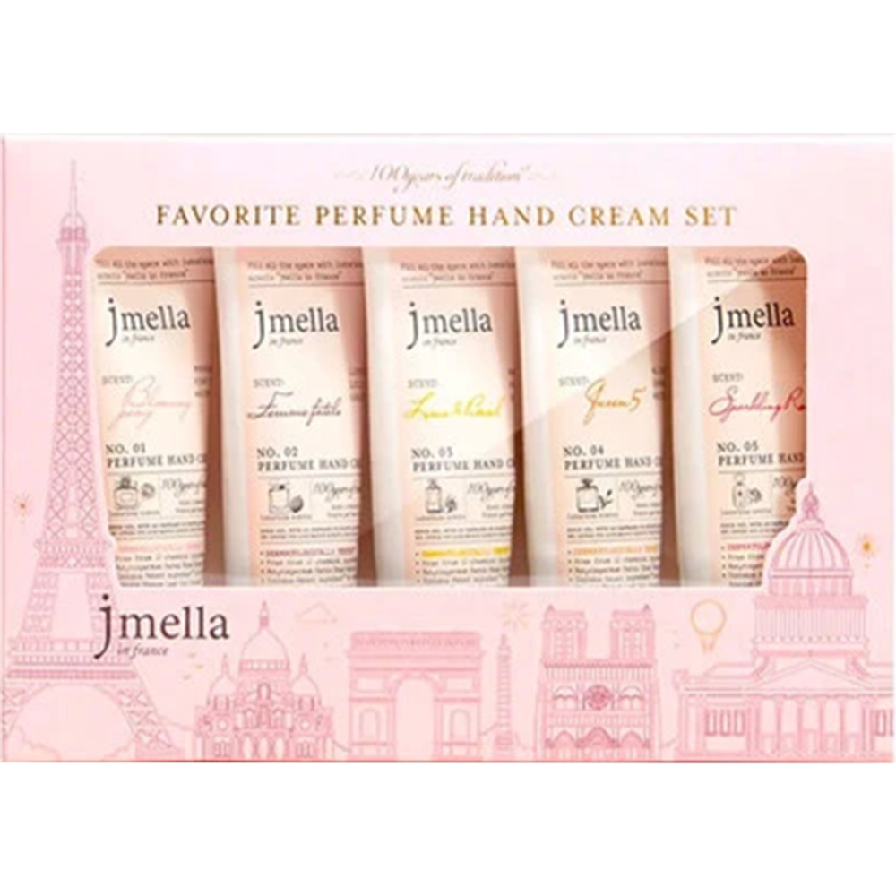 Набор кремов для рук «Jmella» In France Favorite Perfume Hand Cream Set, 5х50 мл