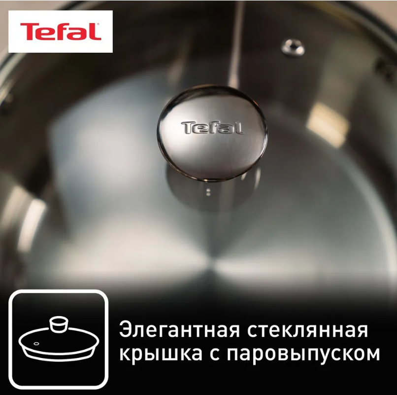 Кастрюля TEFAL Cook Eat 20 см с крышкой B9214474