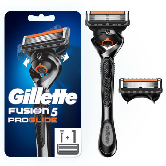 Мужская бритва «Gillette» Fusion ProGlidel, с 2 сменными кассетами