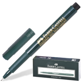 Ручка капиллярная (линер) FABER-CASTELL “Finepen 1511”, ЧЕРНАЯ, линия 0,4 мм