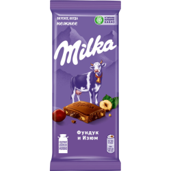 Шо­ко­лад мо­лоч­ный «Milka» с фун­ду­ком и изюмом, 80 г