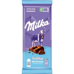 Шо­ко­лад мо­лоч­ный по­ри­стый «Milka» Bubbles, 72 г