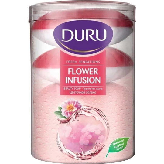 Мыло туалетное «Duru» Fresh Sensations, Цветочное облако, 4х110 г