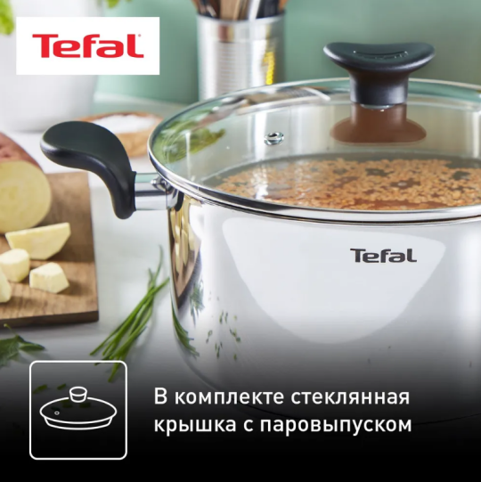 Кастрюля TEFAL 20 см с крышкой E3084474