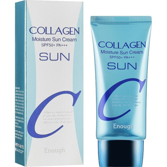 Солнцезащитный крем для лица «Enough» Collagen Moisture Sun Cream SPF50+ PA+++, 50 г