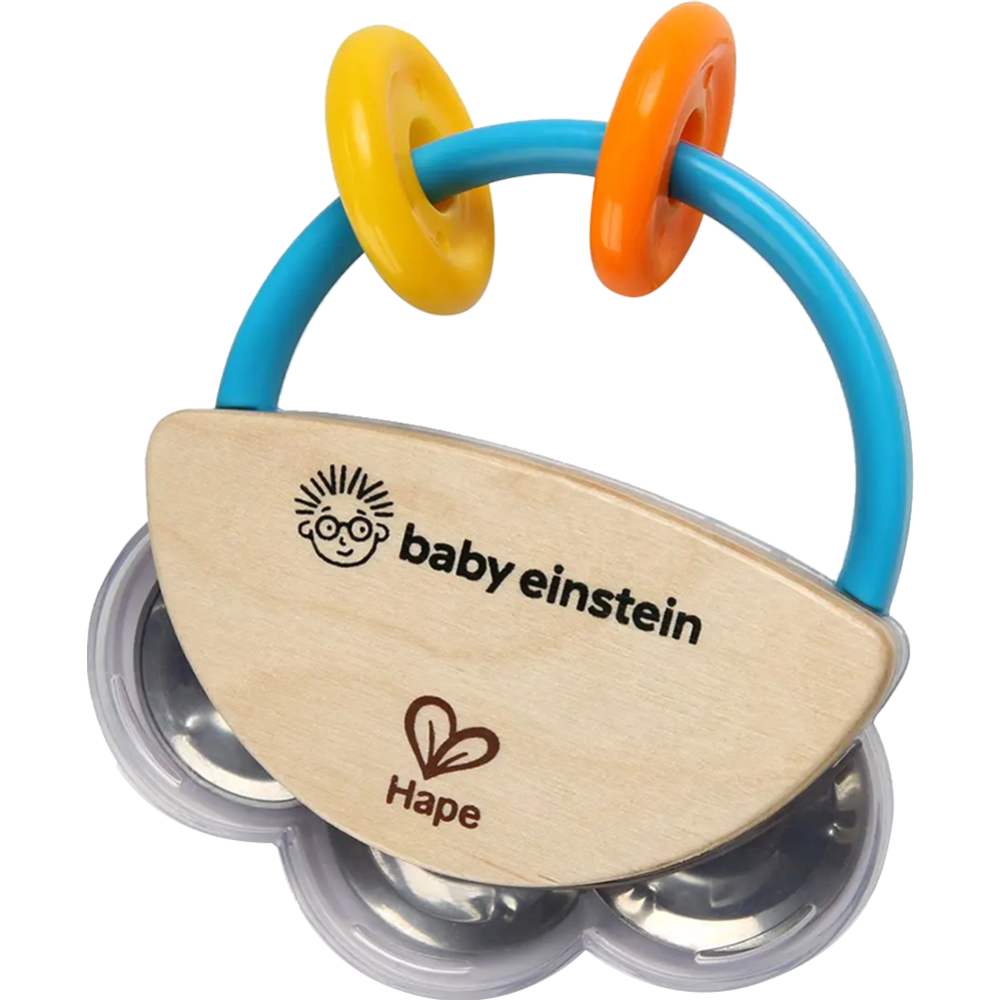 Музыкальная игрушка «Hape» Бубен и погремушка для малышей 2 в 1, 12011_HP