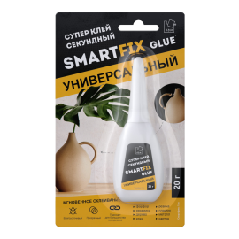 Супер-клей универсальный SmartFix GLUE, 20 гр, индивидуальный блистер, A.D.M., арт.GHS201B