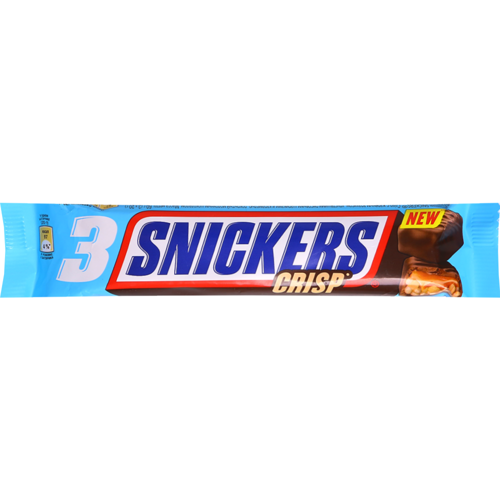 Шо­ко­лад­ный ба­тон­чик «Snickers» Crisp, 60 г